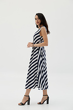 Summer long dress in striped soft with a belt Garne 3038667 photo №2