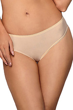 Beige high waisted slip-on panties with a curly hem Vena 4025667 photo №1