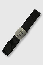 Black wide belt with metal buckle and engraving Custom Wear 8025667 photo №3