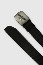 Black wide belt with metal buckle and engraving Custom Wear 8025667 photo №4