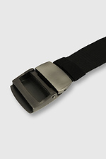 Black wide belt with metal buckle and engraving Custom Wear 8025667 photo №5