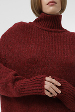 Damen-Strickpullover in Burgunderrot Sewel 4038668 Foto №4