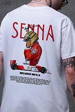 Men's Oversized T-Shirt With Print Senna White Without 8049670 photo №2