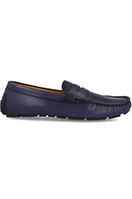 Blue leather moccasins for summer Forester 4101671 photo №2