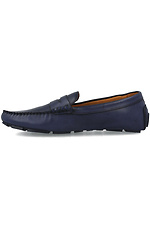 Blue leather moccasins for summer Forester 4101671 photo №3