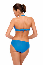 Blue one-piece swimsuit with bandeau bra and glittery embellishments Marko 4023672 photo №3