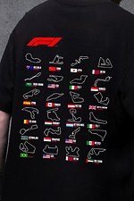 Men's Oversized T-Shirt With Track Print Black Without 8049672 photo №2