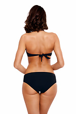 Black one-piece swimsuit with bandeau bra and glitter decoration Marko 4023674 photo №3