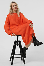 Women's orange knitted dress  4038674 photo №3