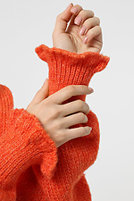 Women's orange knitted dress  4038674 photo №4