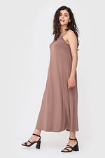 Długa dzianinowa sukienka ANNA na cienkich ramiączkach w lnianym stylu Garne 3040675 zdjęcie №2