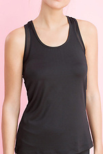 Black sports tank top for fitness and yoga Gisela 4028676 photo №1