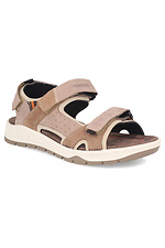 Light colored men's Velcro peep toe sandals with a sporty look Forester 4101676 photo №1