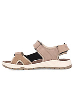 Light colored men's Velcro peep toe sandals with a sporty look Forester 4101676 photo №3