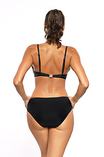Black one-piece swimsuit with tight push-up bra and low bottoms Marko 4024677 photo №3