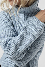 Blauer Strickpullover für Damen Sewel 4038677 Foto №4