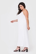 Długa dzianinowa sukienka ANNA na cienkich ramiączkach w lnianym stylu Garne 3040678 zdjęcie №2