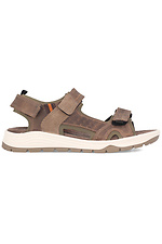 Light colored men's Velcro peep toe sandals with a sporty look Forester 4101678 photo №2