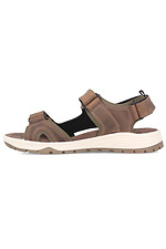 Light colored men's Velcro peep toe sandals with a sporty look Forester 4101678 photo №3