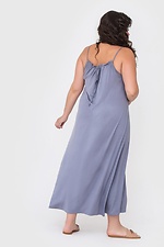 Long knit dress ANNA with thin straps in linen style Garne 3040679 photo №4