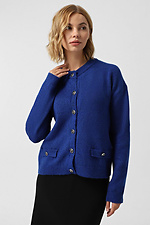 Blaue Strickjacke für Damen  4038679 Foto №1