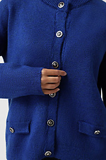 Blaue Strickjacke für Damen  4038679 Foto №4