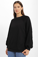 Black oversized knitted sweater with puffed sleeves Garne 3039680 photo №1