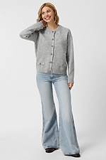 Graue Strickjacke für Damen  4038680 Foto №3