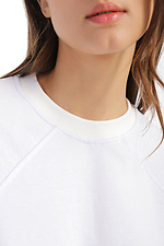 Knitted oversized white sweater with puffed sleeves Garne 3039681 photo №4