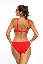 Czerwony jednoczęściowy kostium kąpielowy z obcisłym biustonoszem push-up i niskimi figami Marko 4024681 zdjęcie №3