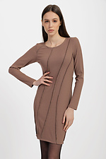 Fitted short ribbed dress with long sleeves Garne 3039682 photo №2