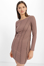Fitted short ribbed dress with long sleeves Garne 3039682 photo №5