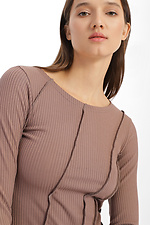 Облегающее короткое платье DESIRED в "рубчик" с длинными рукавами Garne 3039682 фото №8