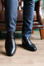 Мужские классические туфли из натуральной кожи черного цвета 8018682 фото №2