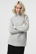 Hellgrauer Strickpullover für Damen  4038683 Foto №1