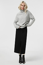 Hellgrauer Strickpullover für Damen  4038683 Foto №3