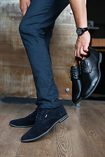 Мужские классические туфли из натуральной кожи черного цвета 8018683 фото №2
