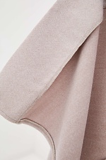 Pink ISOLDA wool cape under the belt with wide sleeves Garne 3037684 photo №5
