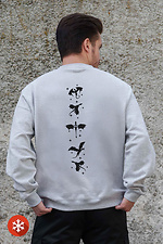 Herren Sweatshirt aus Fleece in Übergröße mit Aufdruck Fourth Wing Grau Without 8055684 Foto №3