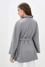 Wool cape ISOLDA under the belt with wide sleeves Garne 3037685 photo №3