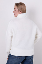 Gestrickter Damenpullover weiß Sewel 4038685 Foto №3