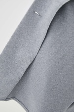 Серый шерстяной кейп ISOLDA под пояс с широкими рукавами Garne 3037686 фото №5