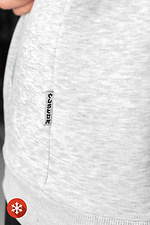 Szara, ocieplana bluza z kapturem ze szczotkowanej bawełny z nadrukiem Custom Wear 8025686 zdjęcie №8