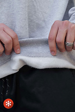 Herren Sweatshirt in Übergröße mit Fleeceaufdruck AMG Grau Without 8055686 Foto №6