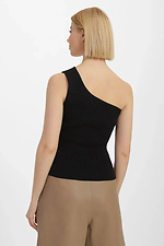 Women's stylish one-shoulder T-shirt in black color  4038688 photo №2