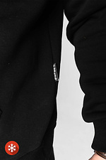 Чорне утеплене худи з начосом та принтом Custom Wear 8025688 фото №4