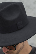 Herren Fedora Hut mit Band Schwarz Without 8049688 Foto №5