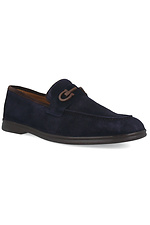 Blue summer loafers in nubuck and suede Forester 4101689 photo №1