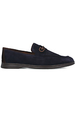 Blue summer loafers in nubuck and suede Forester 4101689 photo №2
