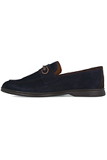 Blue summer loafers in nubuck and suede Forester 4101689 photo №3